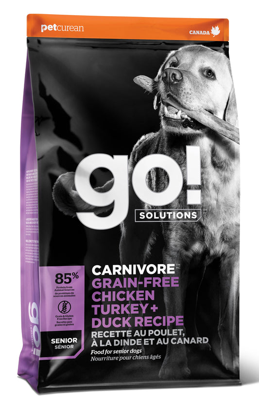 Go! Carnivore Grain Free Chicken Turkey Duck Senior Dog