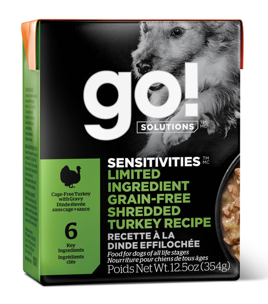 Go! Sensitivities Lid Grain Free Shredded Turkey Dog 12.5z