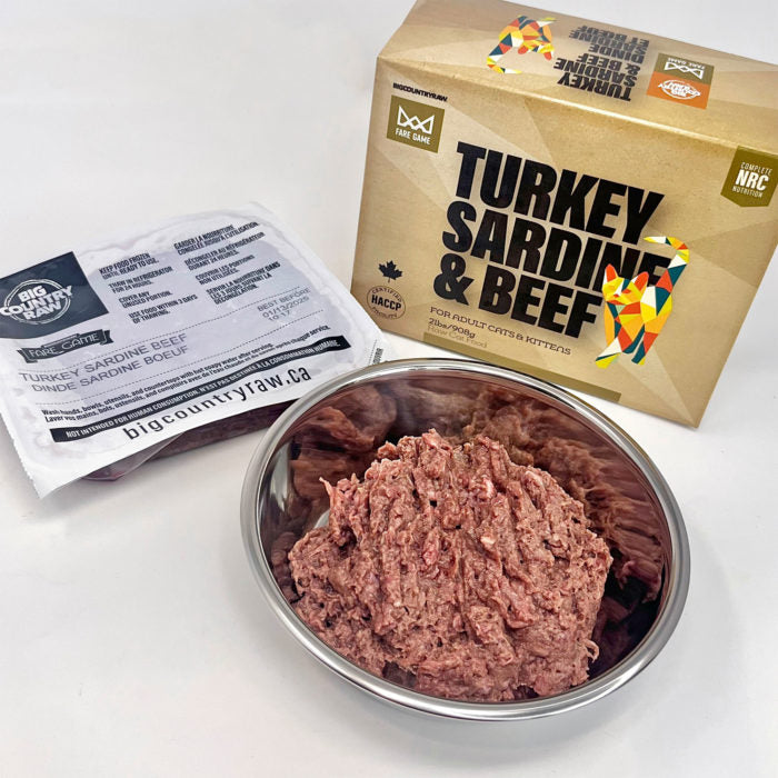 BIG COUNTRY RAW Fare Game – Turkey & Sardines With Beef – 2 Lb