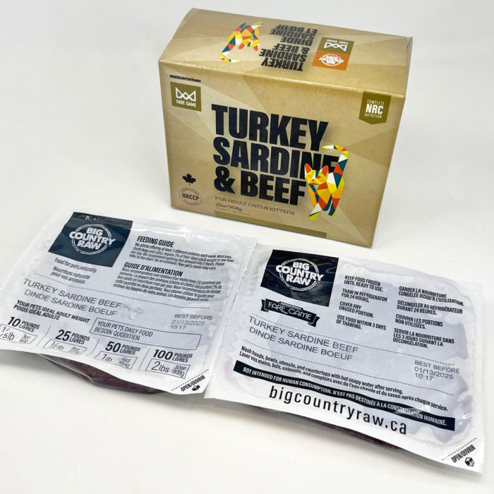 BIG COUNTRY RAW Fare Game – Turkey & Sardines With Beef – 2 Lb