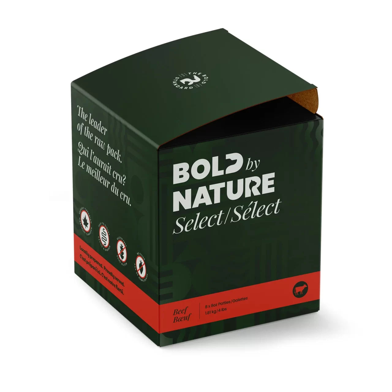 BOLD BY NATURE Select Raw Beef for Dogs - 4LB