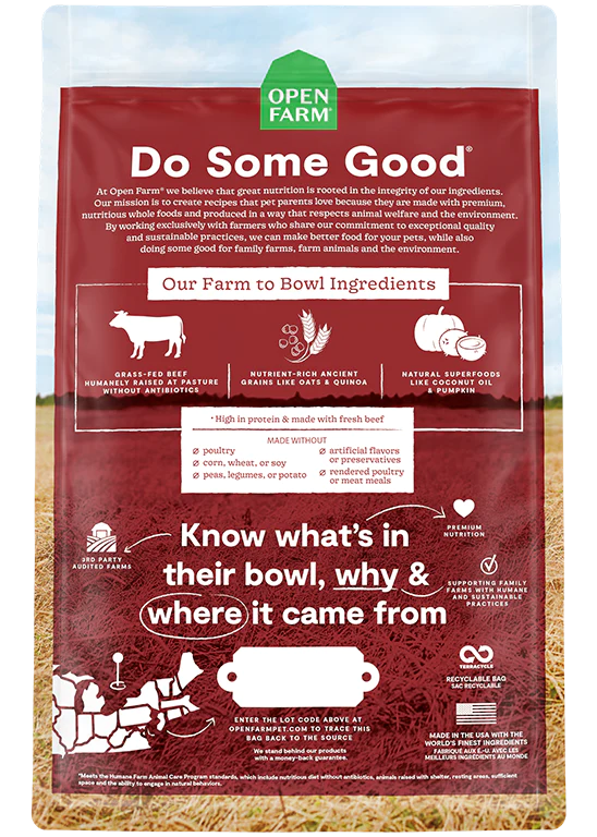 Open Farm Grass-Fed Beef & Ancient Grains Dry Dog Food