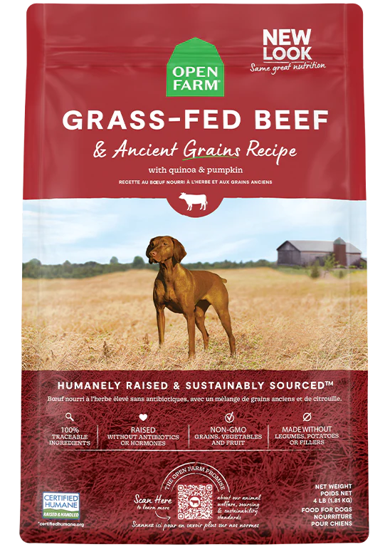 Open Farm Grass-Fed Beef & Ancient Grains Dry Dog Food