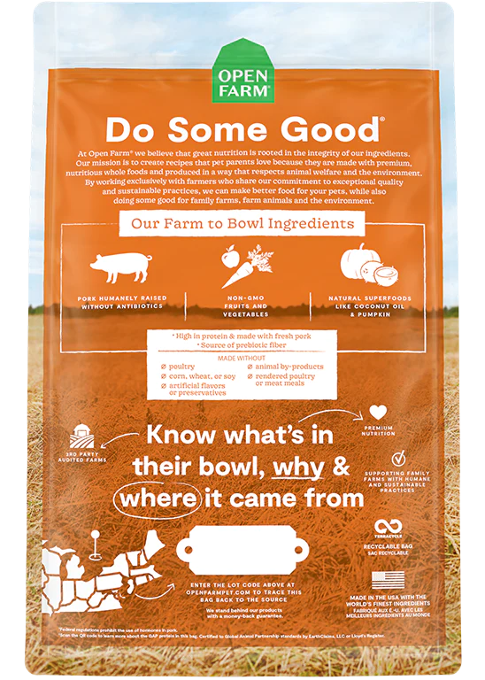 Open Farm Farmer's Table Pork Grain-Free Dry Dog Food