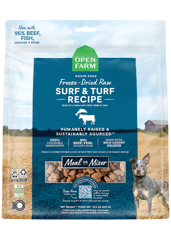 Open Farm Surf & Turf Freeze Dried Raw Dog Food