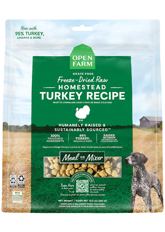 Open Farm Homestead Turkey Freeze Dried Raw Dog Food 3.5oz