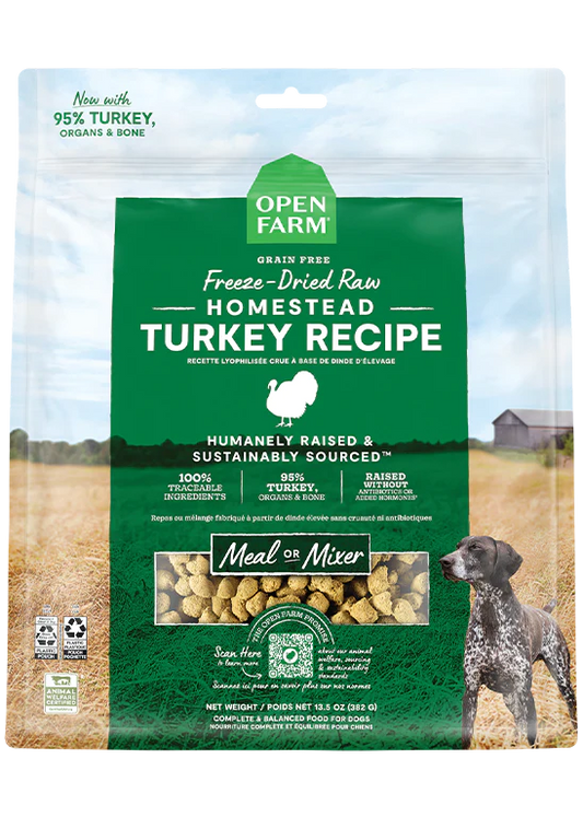 Open Farm Homestead Turkey Freeze Dried Raw Dog Food 3.5oz