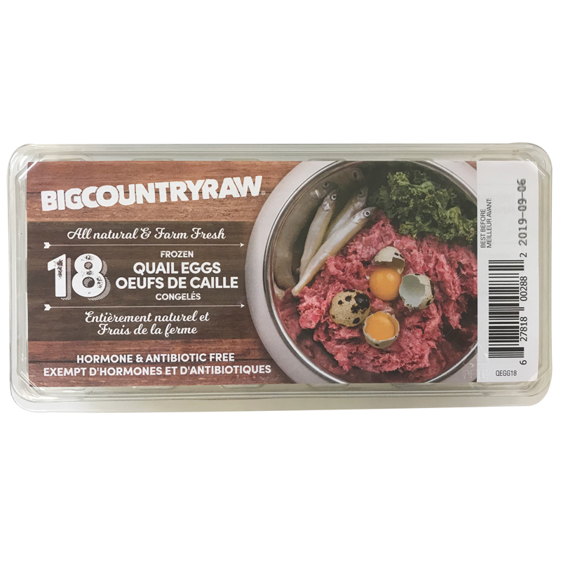 BIG COUNTRY RAW Quail Eggs (Frozen) – 18 Pk